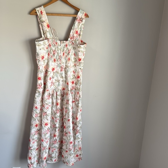 NEW Rebecca Taylor Kamea Fluer Bow Midi Dress in Snow Combo. 12 - Picture 4 of 13